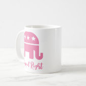 Rosa rechte Republikaner Kaffeetasse (Vorderseite Links)