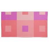 rosa Rechtecke Kissenbezug (Vorderseite-Links)