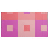 rosa Rechtecke Kissenbezug (Vorderseite-Rechts)