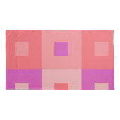 rosa Rechtecke Kissenbezug (Rückseite-Links)