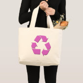 Rosa recyceln Symbol Jumbo Stoffbeutel (Vorderseite (Produkt))