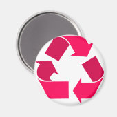 rosa recycle magnet (Vorderseite/Rückseite)