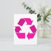 rosa recycle postkarte (Stehend Vorderseite)