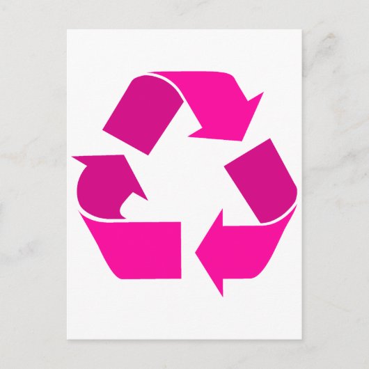 rosa recycle postkarte (Vorderseite)