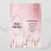 Rosa Red and Gold Business Valentine Foil Card Folieneinladung (Rückseite)