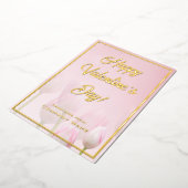 Rosa Red and Gold Business Valentine Foil Card Folieneinladung (Gedreht)
