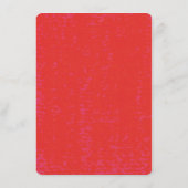 Rosa Red Bold Funky Groovy Wedding Detail Begleitkarte (Rückseite)