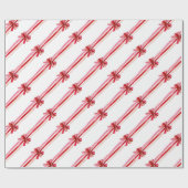 Rosa Red Bows Weihnachtsfeiertag Geschenkpapier (Flach)