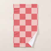 Rosa Red Checkered Gingham Pattern Badhandtuch Set (Handtuch)