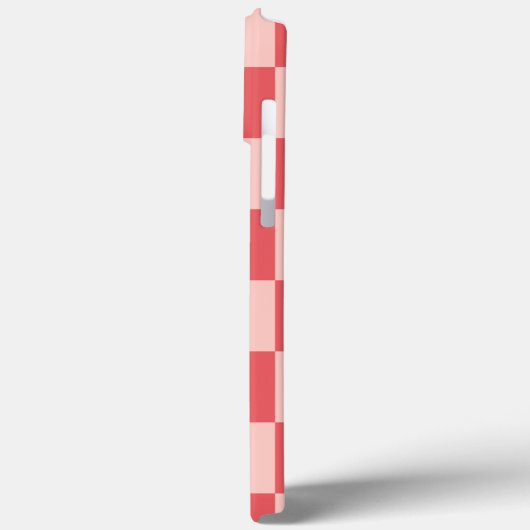 Rosa Red Checkered Gingham Pattern Case-Mate iPhone Hülle (Rückseite / Links)