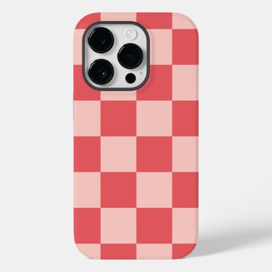Rosa Red Checkered Gingham Pattern Case-Mate iPhone Hülle (Rückseite)