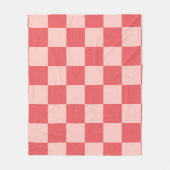 Rosa Red Checkered Gingham Pattern Fleecedecke (Vorderseite)