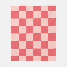 Rosa Red Checkered Gingham Pattern Fleecedecke