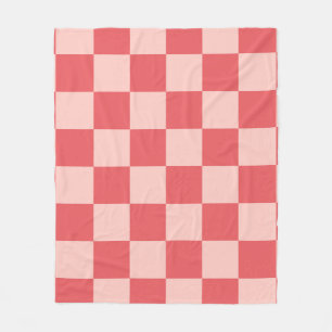 Rosa Red Checkered Gingham Pattern Fleecedecke