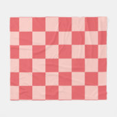 Rosa Red Checkered Gingham Pattern Fleecedecke (Vorderseite (Horizontal))