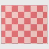 Rosa Red Checkered Gingham Pattern Geschenkpapier (Flach)