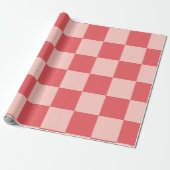 Rosa Red Checkered Gingham Pattern Geschenkpapier (Ungerollt)