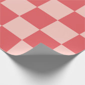 Rosa Red Checkered Gingham Pattern Geschenkpapier (Ecke)