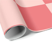 Rosa Red Checkered Gingham Pattern Geschenkpapier (Rolleneckpunkt)
