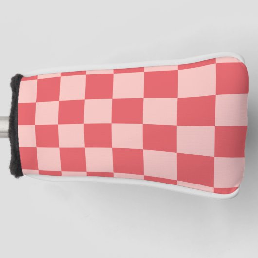 Rosa Red Checkered Gingham Pattern Golf Headcover (Vorderseite)