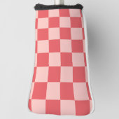 Rosa Red Checkered Gingham Pattern Golf Headcover (Rotieren 90)