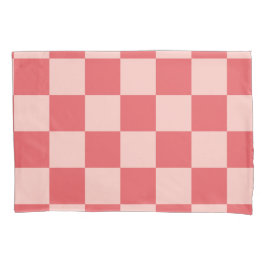 Rosa Red Checkered Gingham Pattern Kissenbezug