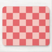 Rosa Red Checkered Gingham Pattern Mousepad (Vorne)