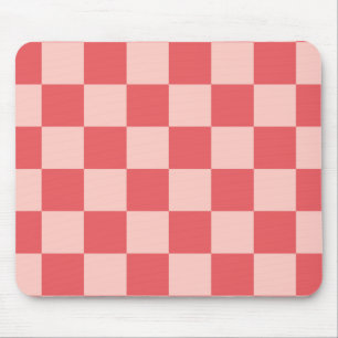 Rosa Red Checkered Gingham Pattern Mousepad