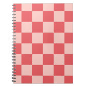Rosa Red Checkered Gingham Pattern Notizblock (Vorderseite)
