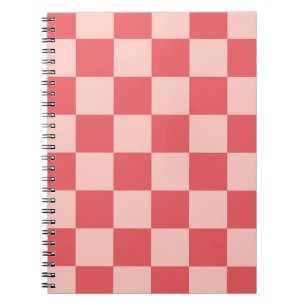 Rosa Red Checkered Gingham Pattern Notizblock