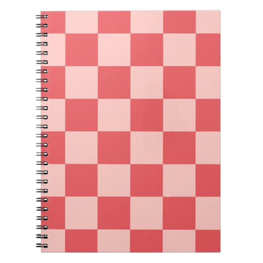 Rosa Red Checkered Gingham Pattern Notizblock (Vorderseite)