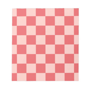 Rosa Red Checkered Gingham Pattern Notizblock