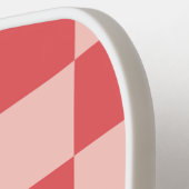 Rosa Red Checkered Gingham Pattern Pickleball Schläger (Linke Seite)