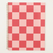 Rosa Red Checkered Gingham Pattern Planer (Vorderseite)
