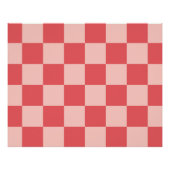 Rosa Red Checkered Gingham Pattern Poster (Vorderseite)