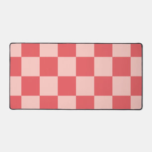 Rosa Red Checkered Gingham Pattern Schreibtischunterlage