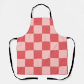 Rosa Red Checkered Gingham Pattern Schürze (Vorderseite)