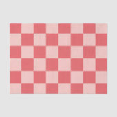 Rosa Red Checkered Gingham Pattern Seidenpapier (Vorderseite)