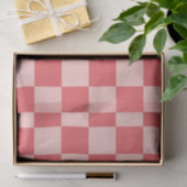Rosa Red Checkered Gingham Pattern Seidenpapier (Geschenk)