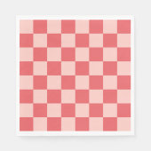 Rosa Red Checkered Gingham Pattern Serviette (Vorderseite)