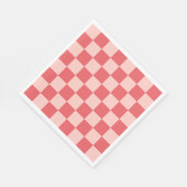 Rosa Red Checkered Gingham Pattern Serviette (Ecke)