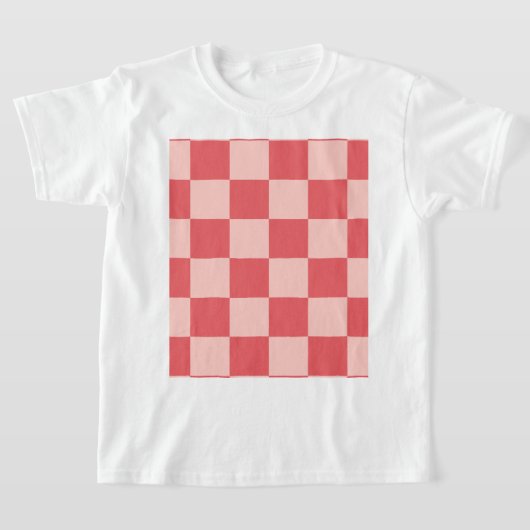 Rosa Red Checkered Gingham Pattern T-Shirt (Ablage )