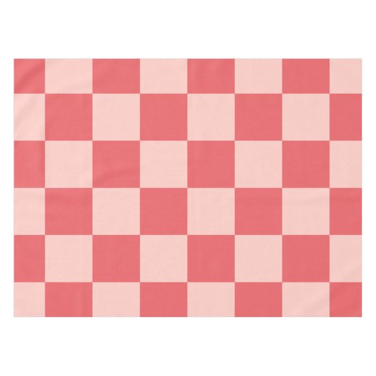 Rosa Red Checkered Gingham Pattern Tischdecke (Vorderseite (Horizontal))