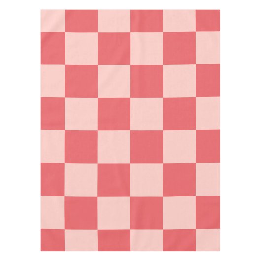 Rosa Red Checkered Gingham Pattern Tischdecke (Vorderseite)