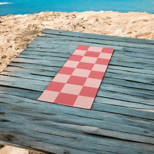 Rosa Red Checkered Gingham Pattern Yogamatte