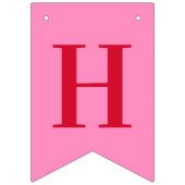 Rosa Red Chic Happy Birthday Wimpelkette (Zweite Fahne)