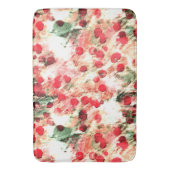 Rosa Red Dirty Polka Dot Grunge Badematte (Vorderseite Vertikal)