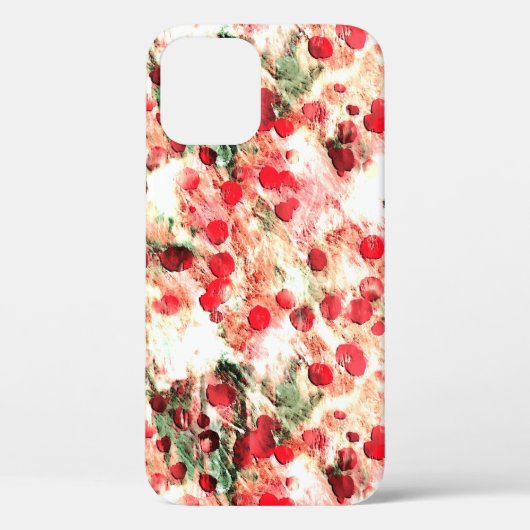 Rosa Red Dirty Polka Dot Grunge Case-Mate iPhone Hülle (Rückseite)