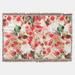 Rosa Red Dirty Polka Dot Grunge Decke