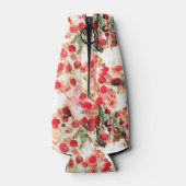 Rosa Red Dirty Polka Dot Grunge Flaschenkühler (Rückseite)